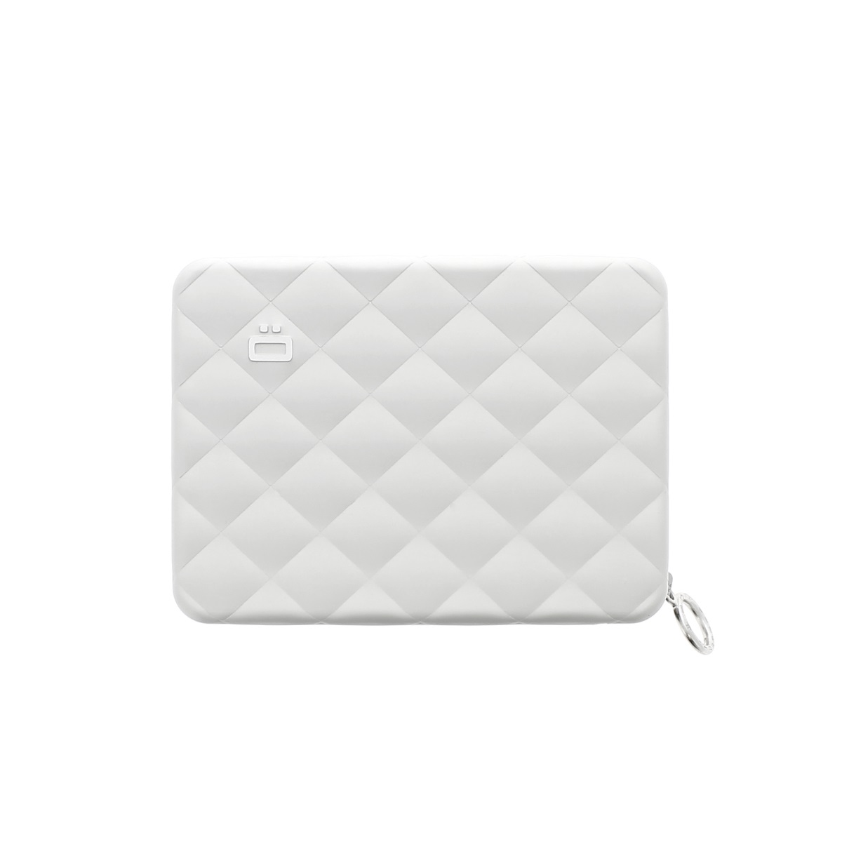 OGON Aluminum Wallet Quilted Passport - Silver